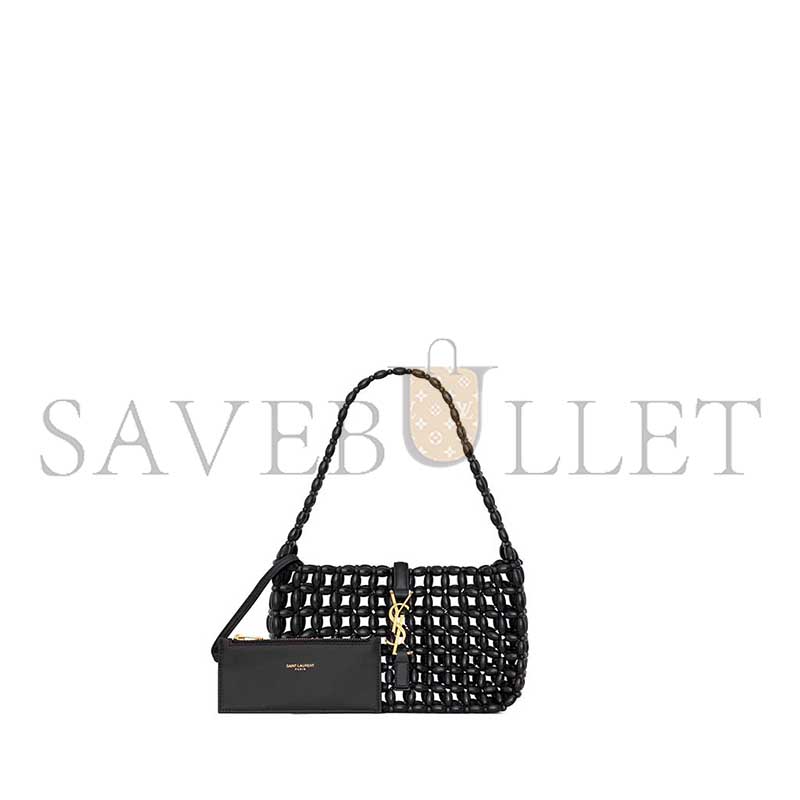 YSL LE LE 5 À 7 WOODEN BEAD HANDBAG 862997KAAAY1000 (21*15*6cm)
